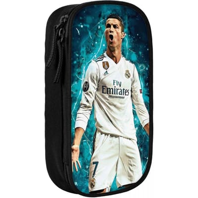 Voetbal Ronaldos Accessoires Etui Grote Capaciteit Kantoor Voetbal Accessoires Cr7 Etui Schrijfwaren Verjaardagscadeau (as the picture,Large)