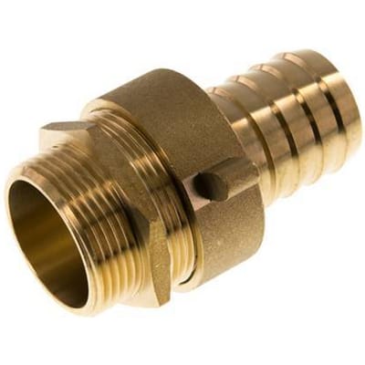 32 mm & G1-1/4'' Messing Slangpilaar Buitendraad Vlakke NBR Afdichting Vleugelmoer