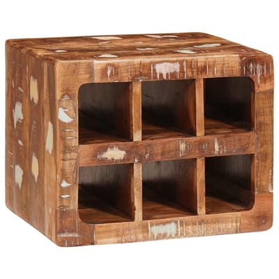 vidaXL - Wijnrek - Bruin - 44 - x - 30 - x - 35 - cm - Massief - Gerecycleerd - Hout