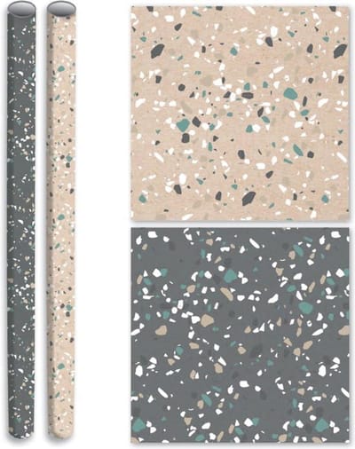 Kaftpapier Boeken - Boekomslag Papier - Schoolboeken Beschermen - Extra Stevig Materiaal - 2 Meter 70cm - Terrazzo Design