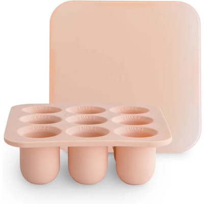 Mushie Fresh Food Feeder Tray Diepvries Bewaarbakjes Baby Voedsel Blush