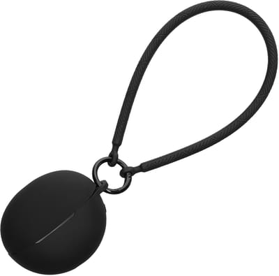 kwmobile oordopjes case geschikt voor Huawei FreeClip hoesje - Oortjes cover met handstrap - In-ear koptelefoon hoes - Silicone in zwart