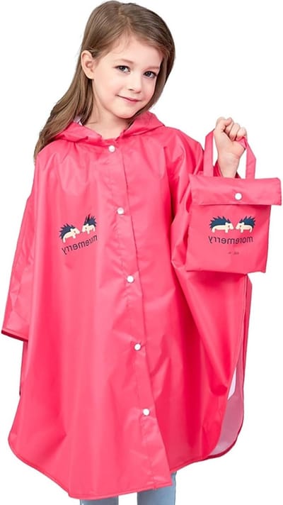 Waterdichte Kinderponcho voor Regen, Opvouwbare Regenjas, Lichtgewicht en Unisex, Ideaal voor School en Buitenspelen