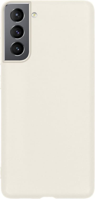 Hoes - Geschikt voor Samsung Galaxy S21 FE - Sterk & Shockproof - Hoesje Cover - Siliconen Case - Wit