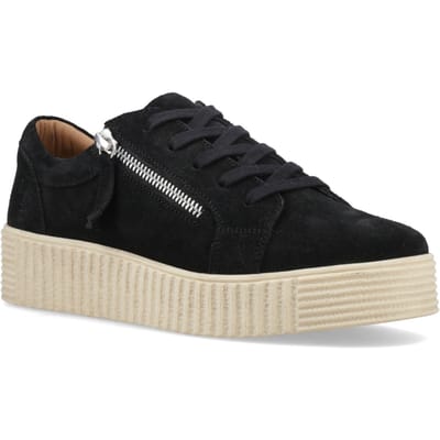 Hush Puppies Tara Suède Leren Dames Zwarte Sneakers
