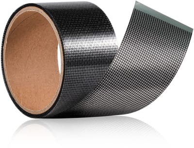 Dailygoods - Raamhor, insectengaas, plakband, schermreparatietapes, waterdichte glasvezelbekleding, gaas voor raam- en deurpatchreparatie, anti-muggen (5 cm x 5 m zwart)