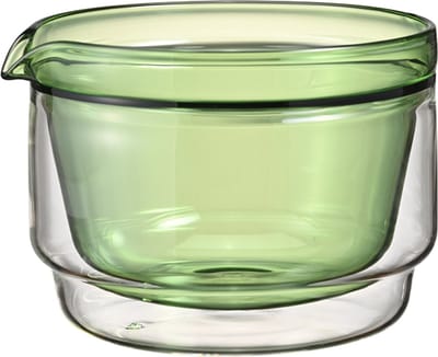 HARIO Double-Walled Matcha Bowl - 300mL - Dubbelwandige Mengkom voor Matcha - Hittebestendig Glas - Groen