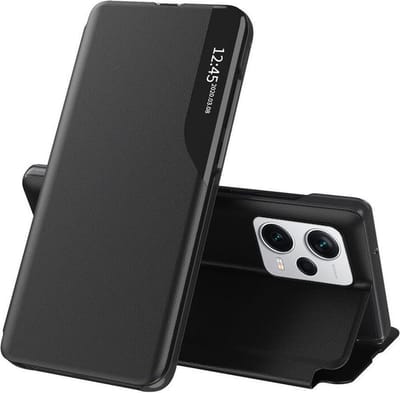 Hoesje geschikt voor Xiaomi Poco X5 Pro / Redmi Note 12 Pro - Techsuit eFold Book Case - Zwart