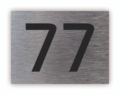 Dibond rvs look huisnummerbord voordeur 20x15cm DB97