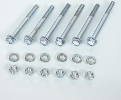 Boutenset voor Peugeot 50 103 bromfiets, set van zes D6-bouten / nieuw staal