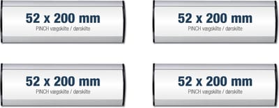 4 pack bewegwijzeringsborden/formaat 52x200mm/wegwijs bordjes/aluminium deurbordjes/naambordje kantoor/route bordje/aanwijs bordje/zelfklevend/verwijs bord/ informatie bord.
