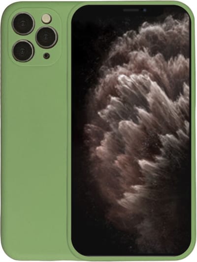 Smartphonica Telefoonhoesje Geschikt voor iPhone 11 Pro siliconen hoesje - Backcover Siliconen Case - Groen geschikt voor iPhone 11 Pro