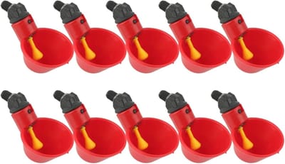 10 Stuks Automatische Drinkbekers voor Pluimvee - Plastic Waterdrinkers voor Kippen, Eenden en Varkens - Ideaal voor Dierenvoeding en Hydratatie