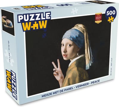 Puzzel Meisje met de parel - Vermeer - Peace - Legpuzzel - Puzzel 500 stukjes