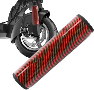 Schokafdekkingen Motor - Vorkbeschermers - Motor Beschermen - Koolstofvezel Textuur - 26 x 28 cm - Rood