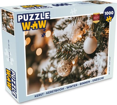 Puzzel Kerst - Kerstboom - Winter - Binnen - Sneeuw - Legpuzzel - Puzzel 1000 stukjes volwassenen - Kerstpuzzel - Kerstpuzzels - Kerst - Cadeau - Kerstcadeau voor mannen, vrouwen en kinderen