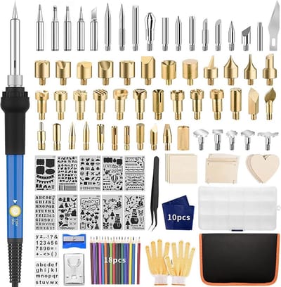 Houtbrander 40 Opzetstukken - Pyrografie - Soldeerbout - Soldeerset - Verstelbare Temperatuur - Inclusief Accessoires