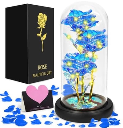 Eeuwige Roos in Glas met LED Verlichting - Romantisch Cadeau voor Elke Gelegenheid
