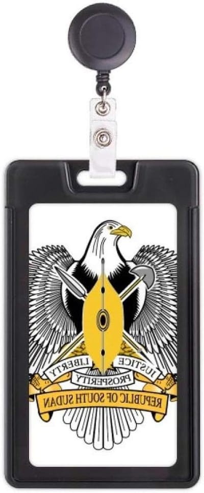 Zuid-Soedan Afrika nationaal embleem intrekbare badge haspel kaart hoes
