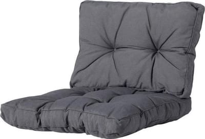 Madison - Loungekussen - Tuinkussen - Zitkussen - Rugkussen - 2-delig - 60 x 60cm - Florance Grijs