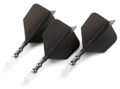 Cuesoul - ROST T19 Integrated Dart Flights - Big Wing - Black Clear