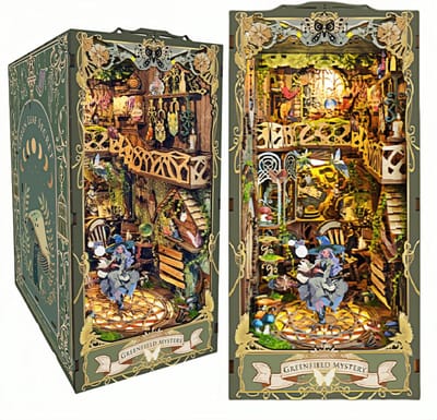 Boekenlegger Insectenwereld - DIY Boekhoek - Decoratief Bureau - Met Aanraaklicht - 27x20x6 cm - Greenfield Mysterie