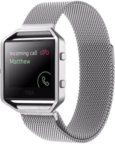 Milanees bandje geschikt voor Fitbit Blaze - KELERINO. - Zilver