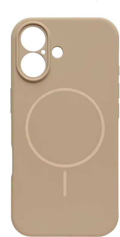 Casemania Hoesje Geschikt voor Apple iPhone 17 - Zand Beige - Zachte Liquid Siliconen Magnetisch Back Cover Case - Geschikt voor MagSafe - Telefoonhoesje met Camera Bescherming