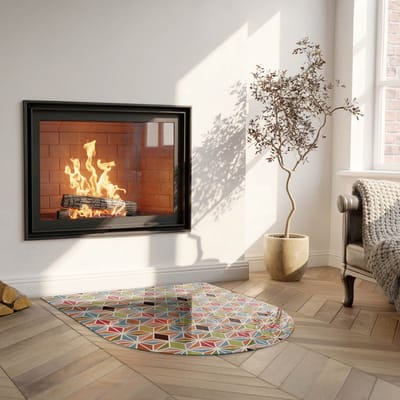 Coloray Vloerplaat Houtkachel - Vloerplaat voor Houtkachel - 100 cm x 100 cm - Vloerplaat Open Haard - Bruin Vloerplaat Kachel - Vloerplaat Voor Kachel - Plaat voor Onder Kachel - Kachel Vloerplaat - Plaat Kachel