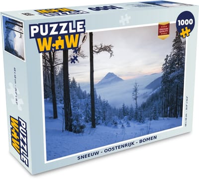 Puzzel Sneeuw - Oostenrijk - Bomen - Legpuzzel - Puzzel 1000 stukjes volwassenen