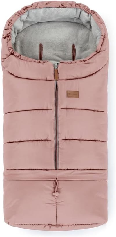 Kinderwagen Slaapzak - Voetenzak Winter - Baby Warm Houden - 3-in-1 Verstelbaar - 110 cm Lang - Oudroze
