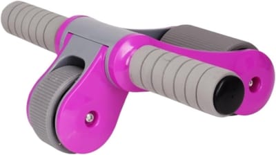 Buikspiertrainer Wiel - Fitness Roller - Core Training - Opvouwbaar Ontwerp - 14cm Wiel - Paars