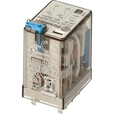 Industriële Miniatuurrelais 2CO 10A 24VDC Met LED - 55.32.9.024.0094