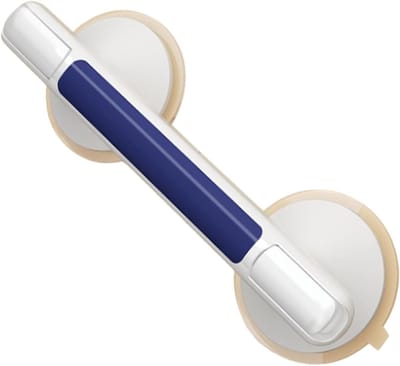 Douchebeugel - Badsteun Handgreep - Veilig Douchen - Sterke Zuignappen - 30 Cm - Blauw