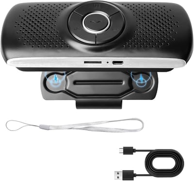 Bluetooth Carkit 5.0 met Speaker en Microfoon - Handsfree Bellen & Muziek Afspelen