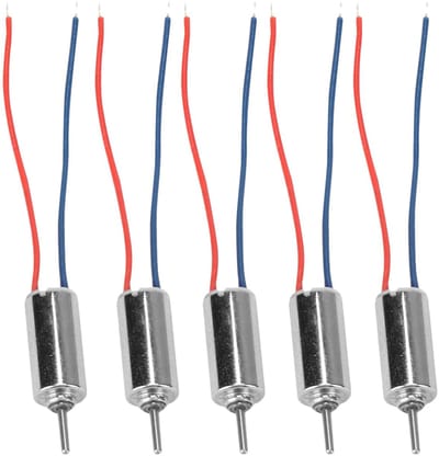 Dailygoods - Miniatuur Motor - 5 Stuks - Compact en Krachtig - 4 mm x 8 mm - Vibrerende Motor - Ideaal voor Speelgoed en Modellen