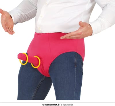 Fiestas Guirca - Piemel broek ringen spel - One Size Fits Most - Carnavalskleding - Carnaval - carnavalskleding 2027 - Carnaval kostuum