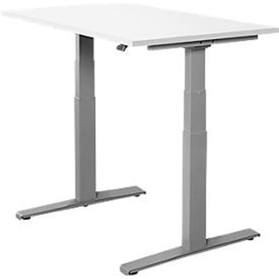 Schäfer Shop  Select Bureautafel SET UP, T-poot onderstel, elektrisch in hoogte verstelbaar, 1200x800, wit