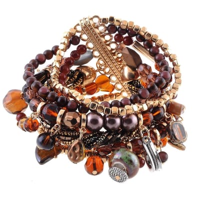 Behave - Magneetarmband bruintinten - Warme boho look najaar