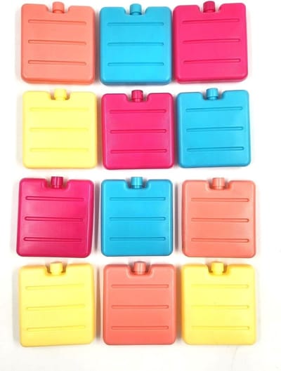 Mini Ijspakken - Koeltas Blokken - Voedsel Koel Houden - Duurzame Gel Vulling - 8CM - Multi Gekleurd