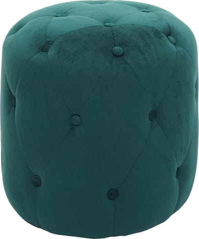 Kruk MCW-D22, voetenbankje 42x39cm MVG-gecertificeerd ~ fluweel donkergroen