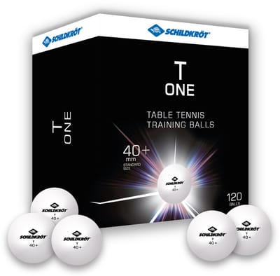 Schildkröt tafeltennisballen training Poly 40+ 120 stuks wit.