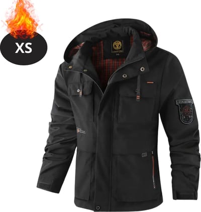 Bovista Windjas Voor Heren - Parka - Lente & Herfst - Jas - Volwassen - Windjack - Windbreaker - Outdoor - Zwart - Maat XS