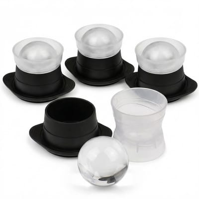 Dailygoods- IJsbolvorm XXL - BPA-vrije Siliconen - IJsblokjesvorm voor 12 Stuks - Vaatwasmachinebestendig - Diameter 6 cm - Voor Cocktails/Dranken