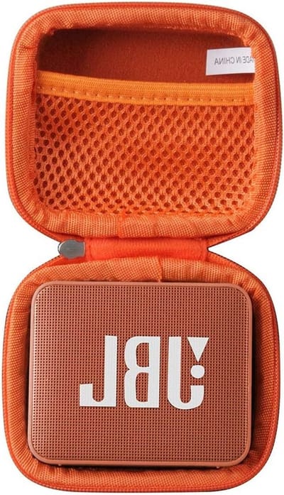 Draagbare Waterdichte Reistas voor Bluetooth Speakers - Geschikt voor JBL GO2 en Andere Modellen (Oranje)