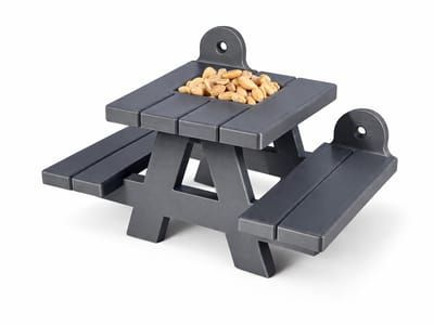 Eekhoorn Voederhuisje Picknicktafel – Voederstation voor Eekhoorns en Vogels – Weerbestendig – Met Uitneembare Voerbak