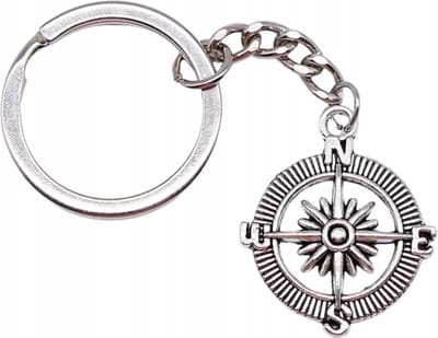 New Age Devi - Kompas Sleutelhanger - Voor een Stijlvolle en Handige Accessoire op Reis