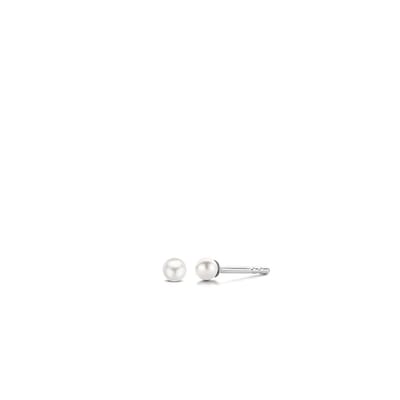 TI SENTO Dames Oorbellen - 925 zilver - Wit parel - 7841PW