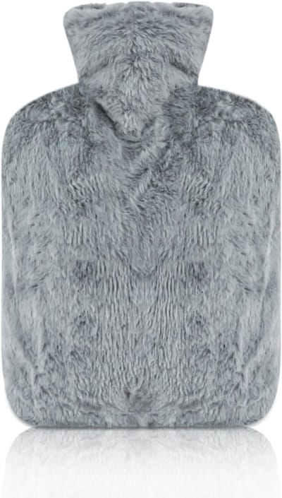 Klassieke Rubber Warmwaterkruik met Deksel, 2L - Ideaal voor Handen en Voeten, Comfort en Warmte