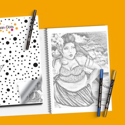 HappyDots DOT Painting Kleurboek Groot Dikke Dames A3 (30x40cm)